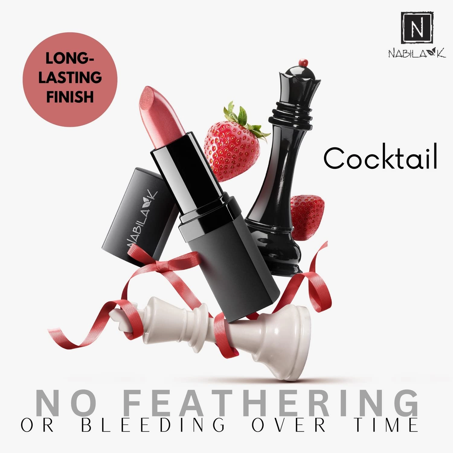 Lipstick - Long Lasting with Glossy Finish - Hydrates & Seals in Moisture - Cruelty-Free Lip Color for Perfect Pout - 0.14 oz - Cocktail