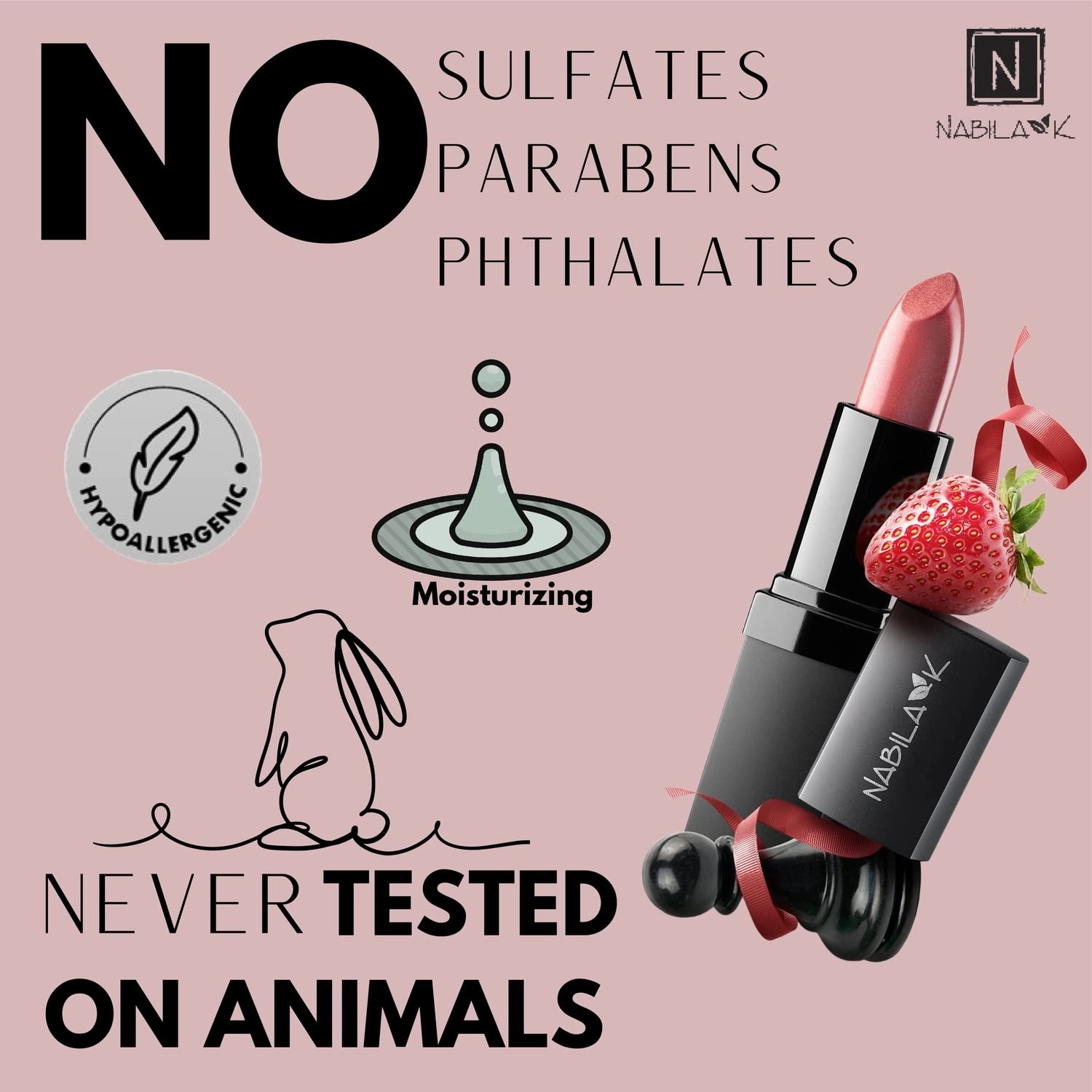 Lipstick - Long Lasting with Glossy Finish - Hydrates & Seals in Moisture - Cruelty-Free Lip Color for Perfect Pout - 0.14 oz - Cocktail
