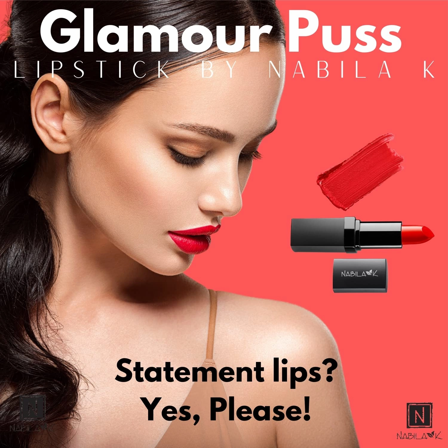 Lipstick - Long Lasting with Glossy Finish - Hydrates & Seals in Moisture - Cruelty Free Lip Color for Perfect Pout (Glamour Puss)