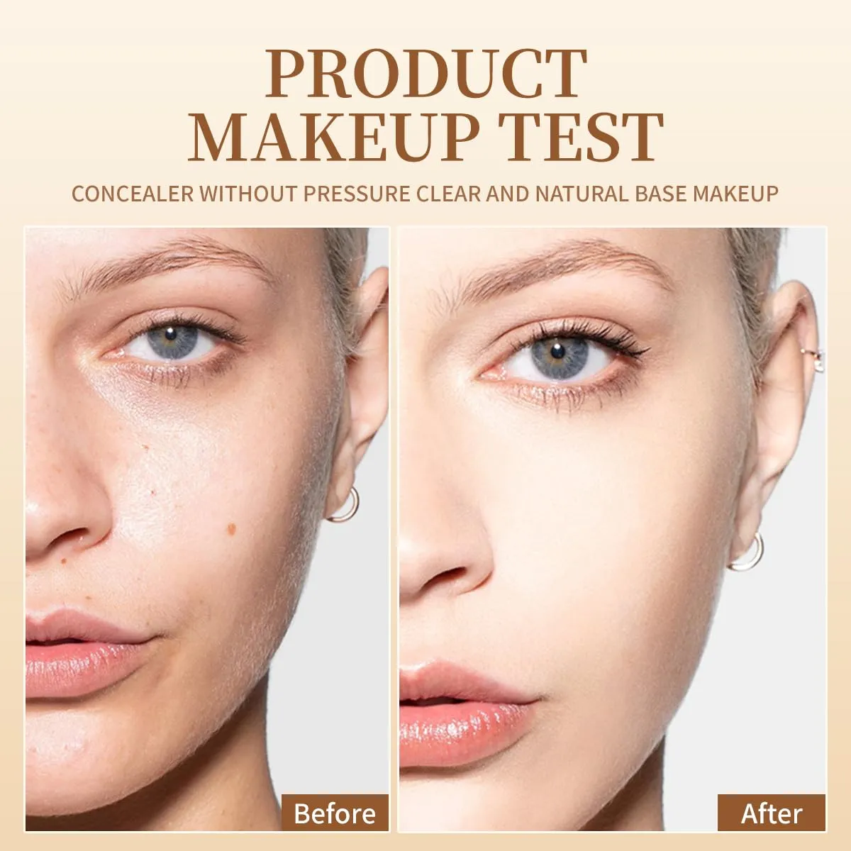 Long-Lasting Moisturizing Liquid Foundation, Waterproof, Concealer with Brightening Effect (02# Beige, 30ml)