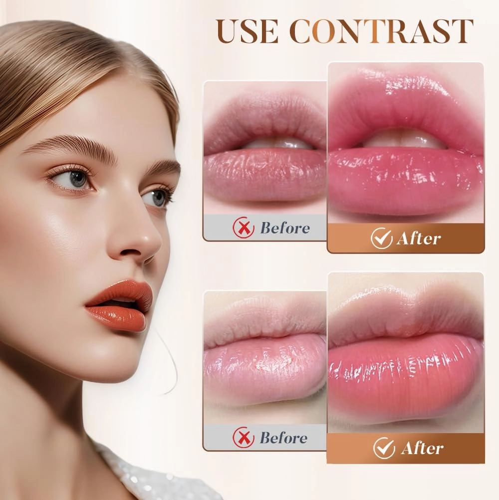 Long Lasting Color Changing Lipstick, 2025 New Transferproof Color Changing Lipstick, Moisturizing Glossy Shine Lip Gloss with Flower for Women (Set)