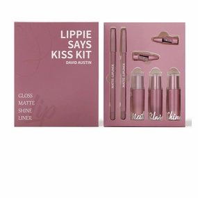 Long Lasting Lip Stain Set Matte Liquid Lipstick  Shimmer Lip Gloss   Plumping Lip Gloss   Lip Liner 5 In 1 Lipstick Set