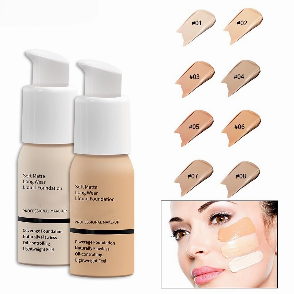Long-Wear Foundation & BB Cream – Hydrating, Oil-Control, Full Coverage with Skin-Perfecting Finish (#07)