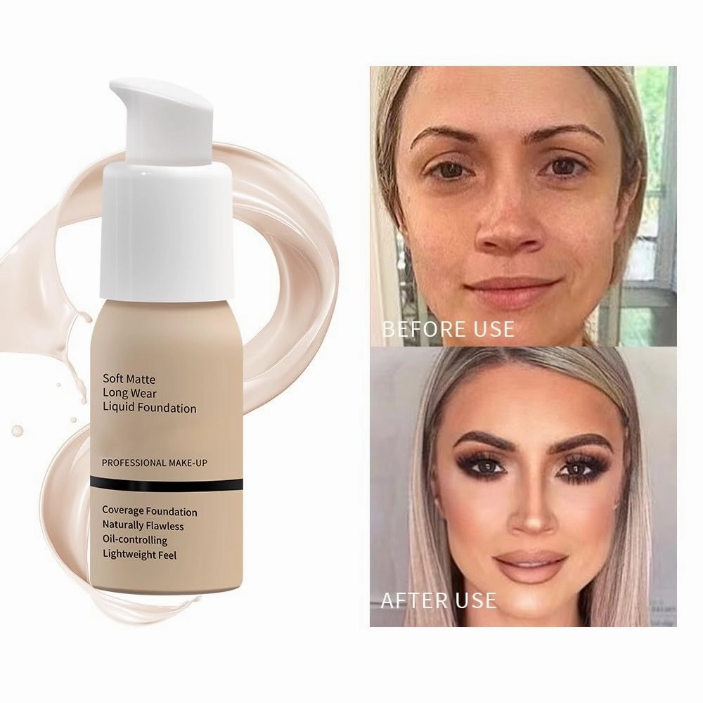 Long-Wear Foundation & BB Cream – Hydrating, Oil-Control, Full Coverage with Skin-Perfecting Finish (#07)