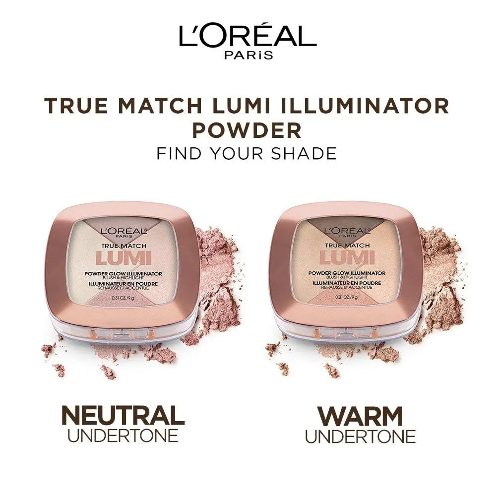 L’Oréal Paris True Match Lumi Powder Glow Illuminator, Golden, 0.31 oz.