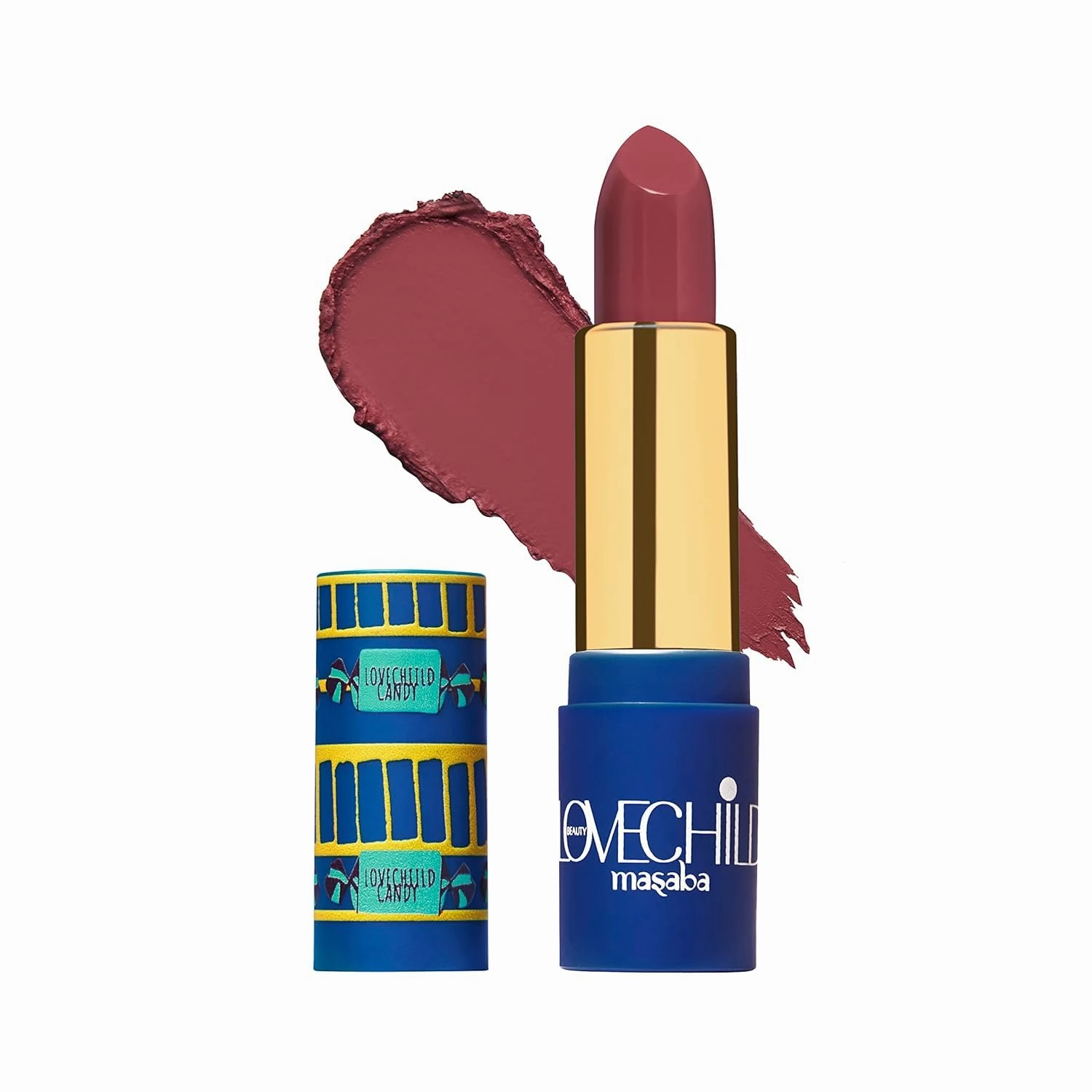 Love;Child Masaba - Mint-To-Be - Luxe Matte Lipstick, Keeps Lips Moisturised, Plum Cream, Long Stay Bullet Matte Lipstick,4ML