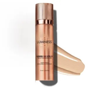 LUMINESS Silk Airbrush Spray Foundation - Full Coverage Foundation - Formula Hydrates & Moisturizes with Hyaluronic Acid, Aloe Vera & Hydrolyzed Silk (Shade - Light Fair)