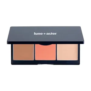 Lune Aster Orion Creamy Cheek Trio - Ultra-blendable cream bronzer, blush and highlighter trio