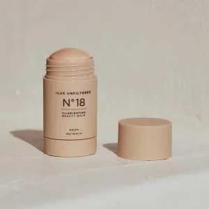   Lux Unfiltered N°18 Illuminating Beauty Balm - Highlighter Stick with Mango Butter - Buildable and Blendable Highlighter Makeup Stick - Vegan & Cruelty Free - Salty (A Sheer Opal Gloss)