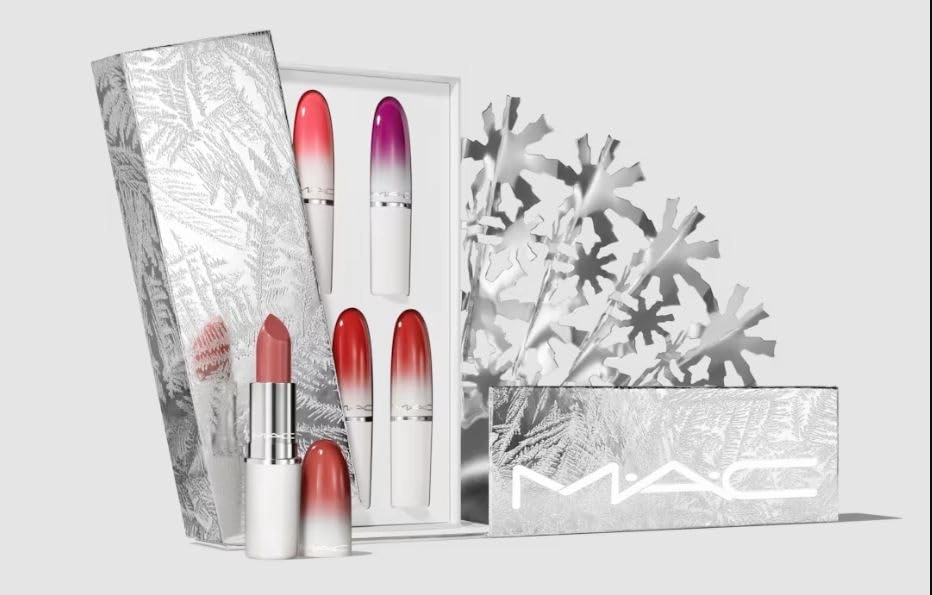M.A.C Frostbitten Kiss Lustreglass Lipstick x 5 - A Holiday Kit