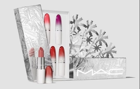 M.A.C Frostbitten Kiss Lustreglass Lipstick x 5 - A Holiday Kit