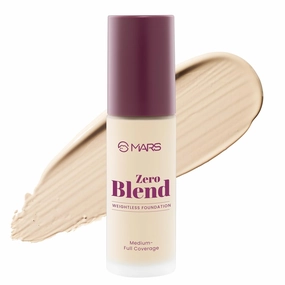 MA-RS SP/F30 PA     Zero Blend Weightless Liquid Foundation for Makeup (30ml) (02-SHELL COCONUT) | Lightweight & Long-Lasting | Matte Finish | Buildable Coverage | Sweat-Proof | Hydrating Formula