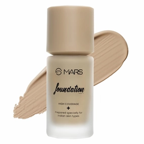 MA-RS SP/F55 PA     High Coverage All Skin Type Matte Liquid Foundation | Blemish Free & Blendable Foundation for Makeup (40ml) (SHADE-04)
