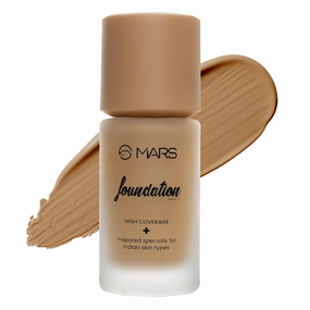 MA-RS SP/F55 PA     High Coverage All Skin Type Matte Liquid Foundation | Blemish Free & Blendable Foundation for Makeup (40ml) (SHADE-08)