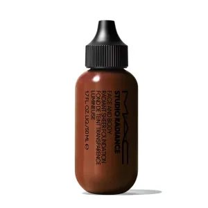 M.A.C Cosmetics Studio Radiance Face & Body Radiant Sheer Foundation - N8 (Deep warm beige with neutral undertones for dark skin) - 1. 7 fl oz / 50 mL