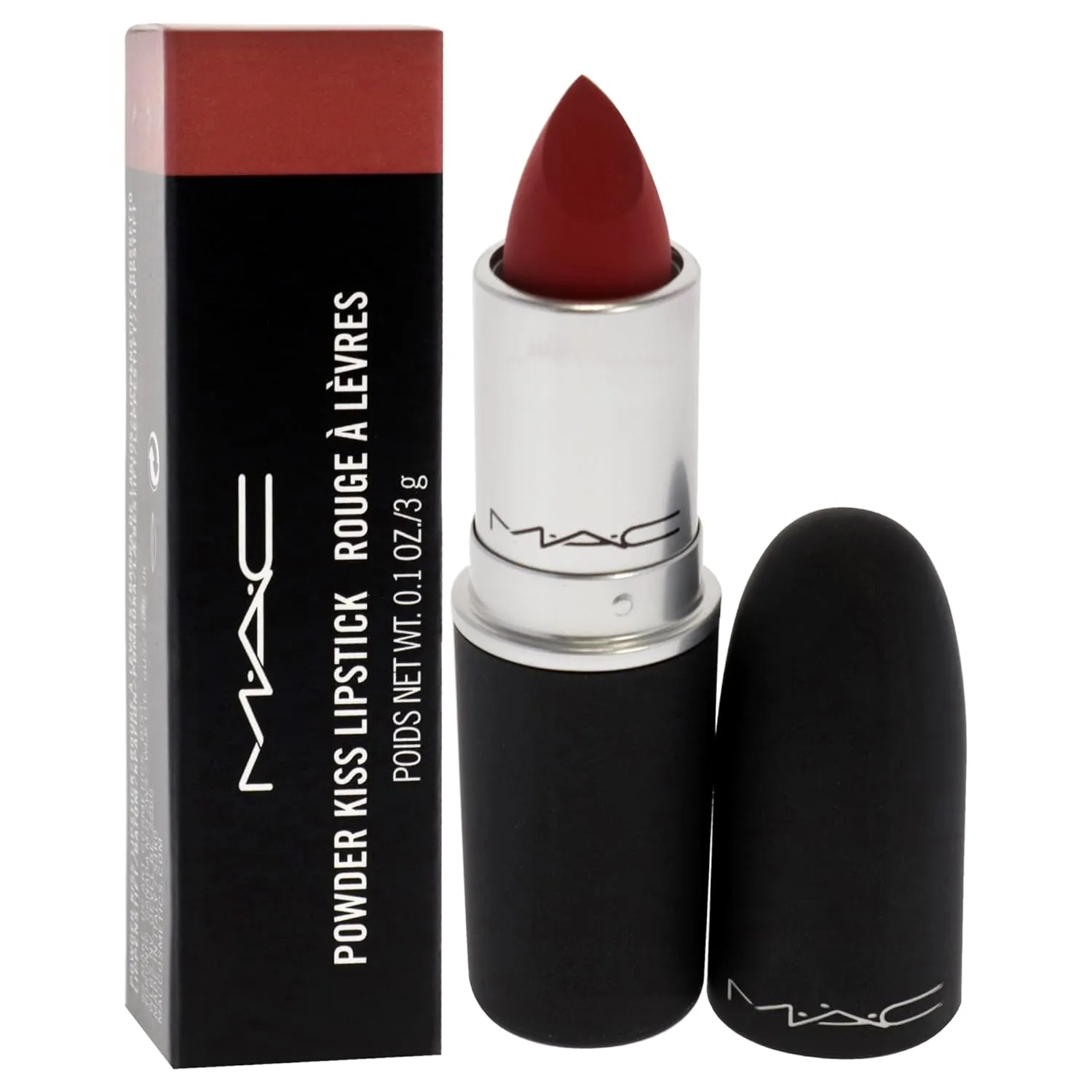 MAC Powder Kiss Lipstick - Stay Curious for Women - 0.1 oz Lipstick