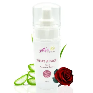 Made in USA – Gilly’s Organics Natural Rose Water Facial Toner Spray with Aloe Extract – Hydrating & Calming Mist for All Skin Types – 3 fl oz