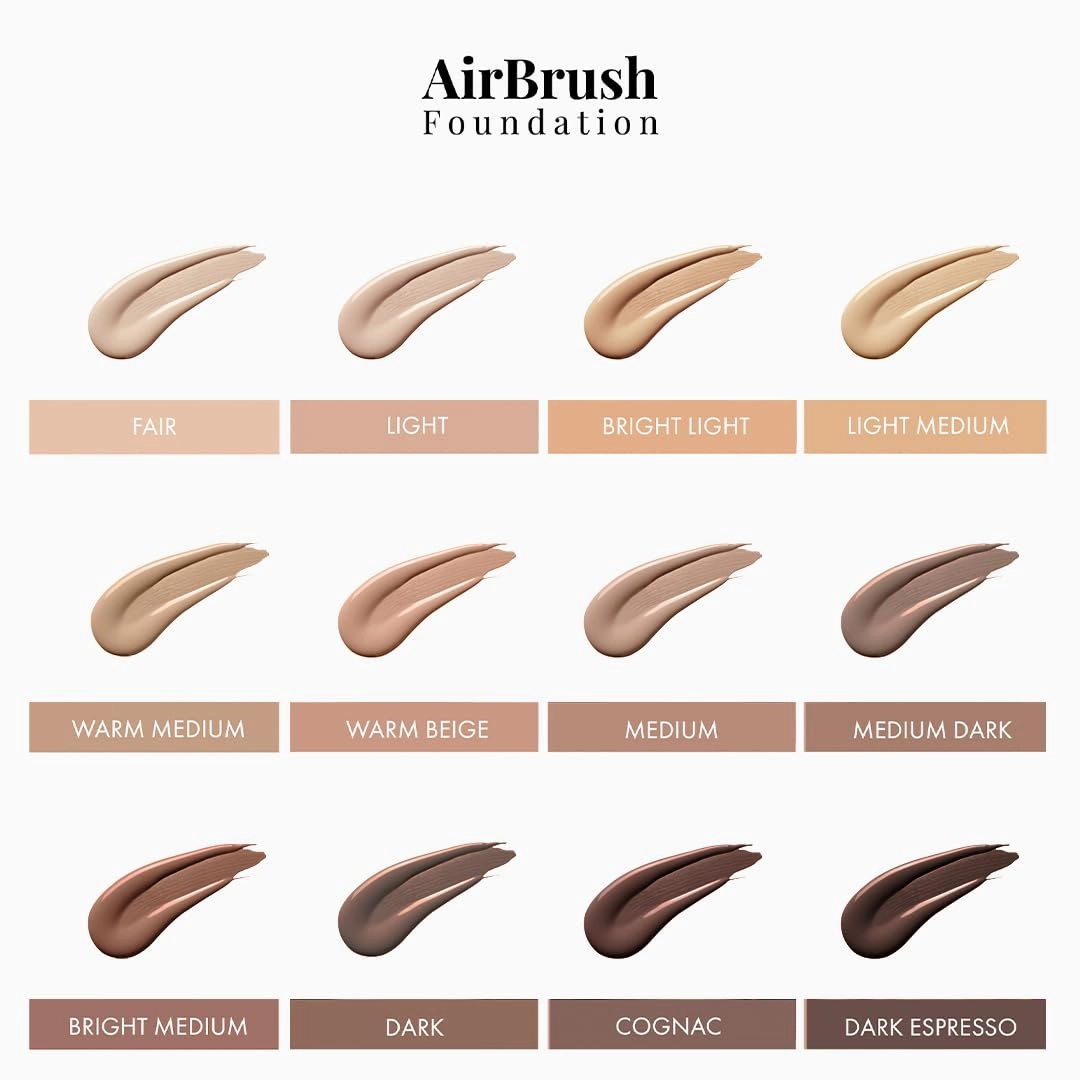 Magic Minerals AirBrush Foundation System by Jerome Alexander - Complete 5pc Spray Makeup Set with Foundation, Primer, and Setting/Finishing Spray - for Smooth, Radiant Skin (Light Medium)