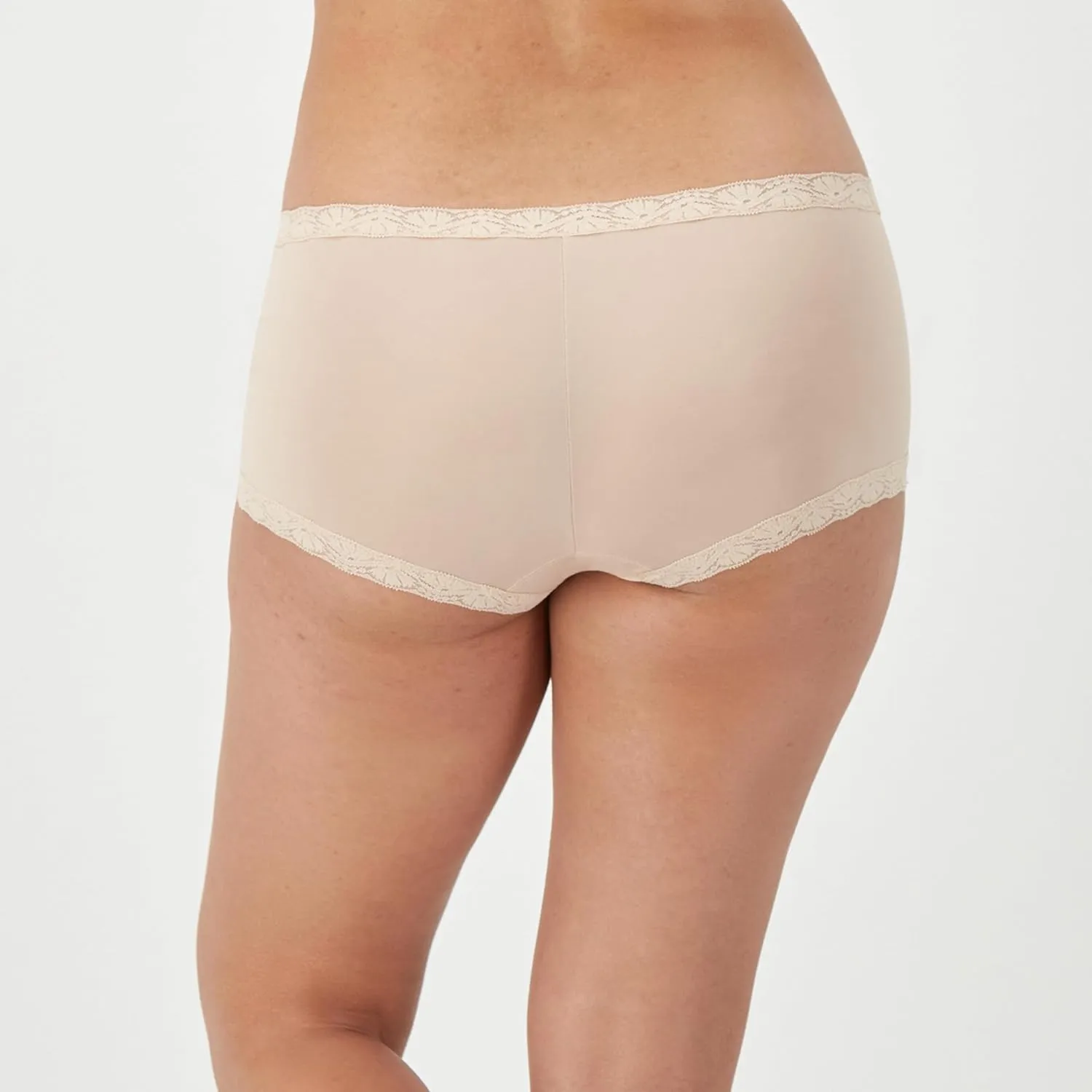 Maidenform Women's One Fab Fit Microfiber Boys'hort Underwear with Lace