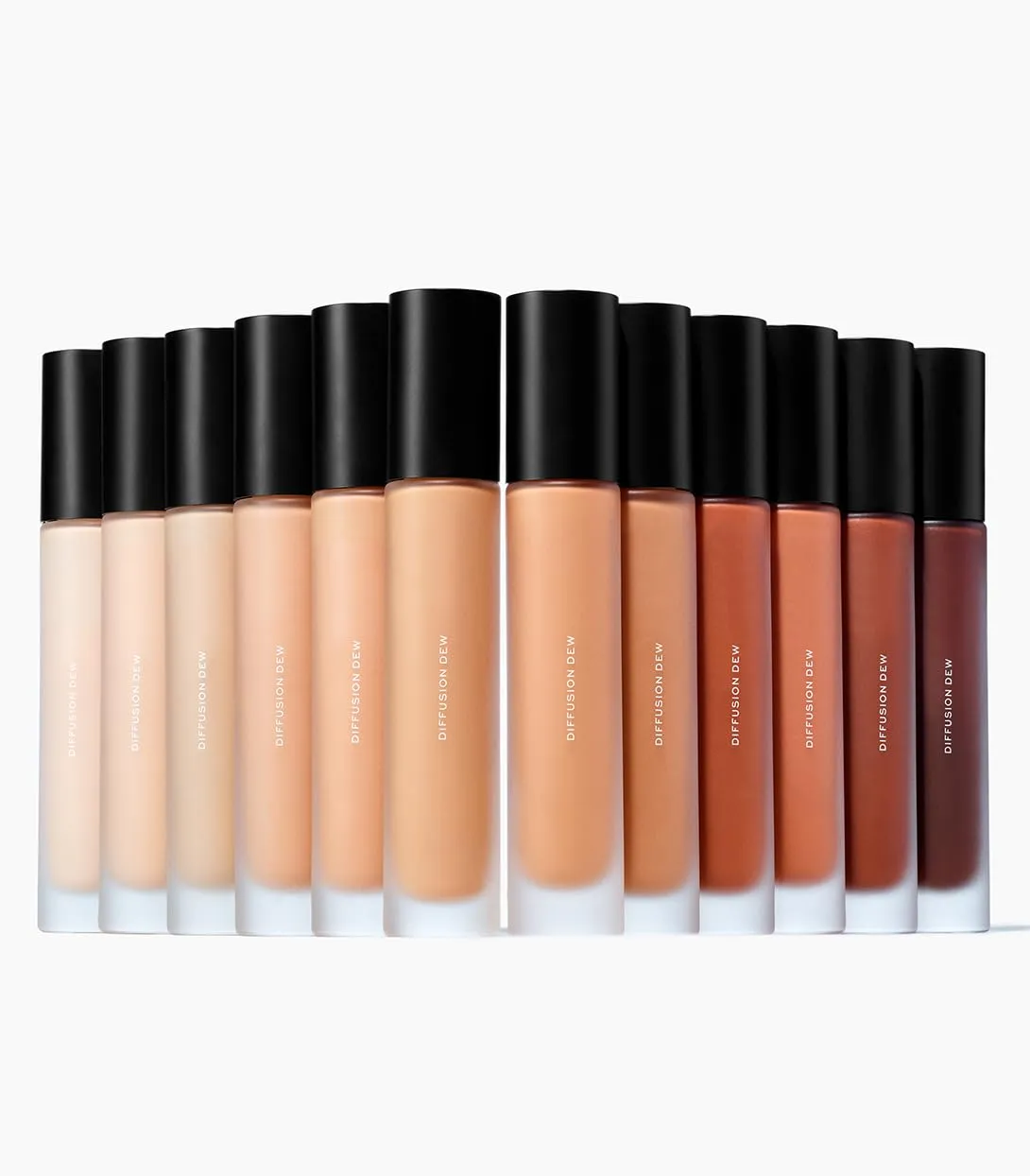 MAKE Beauty Diffusion Dew Skin Tint. Sheer to Medium Coverage Radiant Finish. Blurring, Smoothing, and Brightening for Glowing Complexion. Enhanced with Niacinamide and Adenosine. Light 1.5