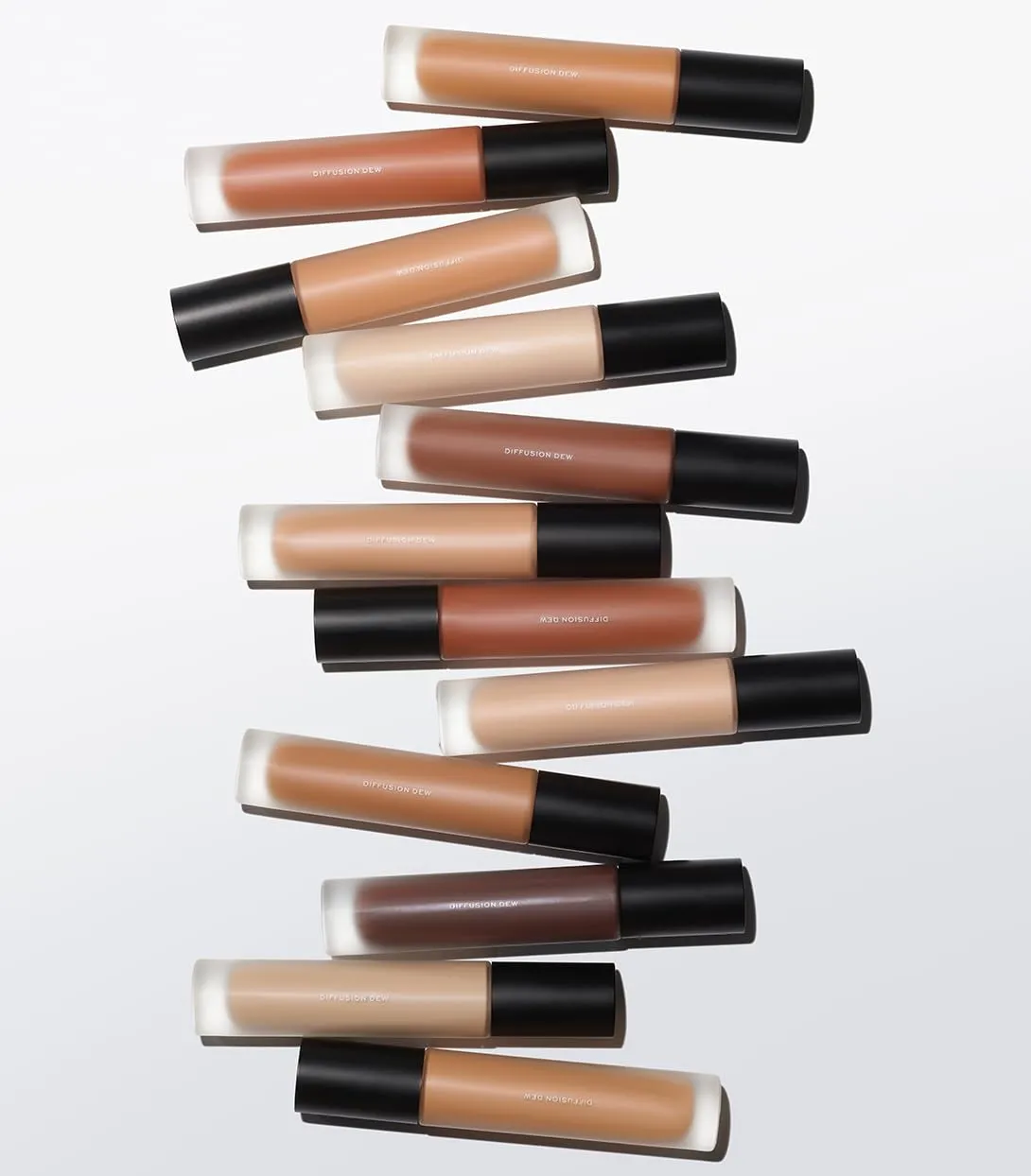MAKE Beauty Diffusion Dew Skin Tint. Sheer to Medium Coverage Radiant Finish. Blurring, Smoothing, and Brightening for Glowing Complexion. Enhanced with Niacinamide and Adenosine. Light 1.5