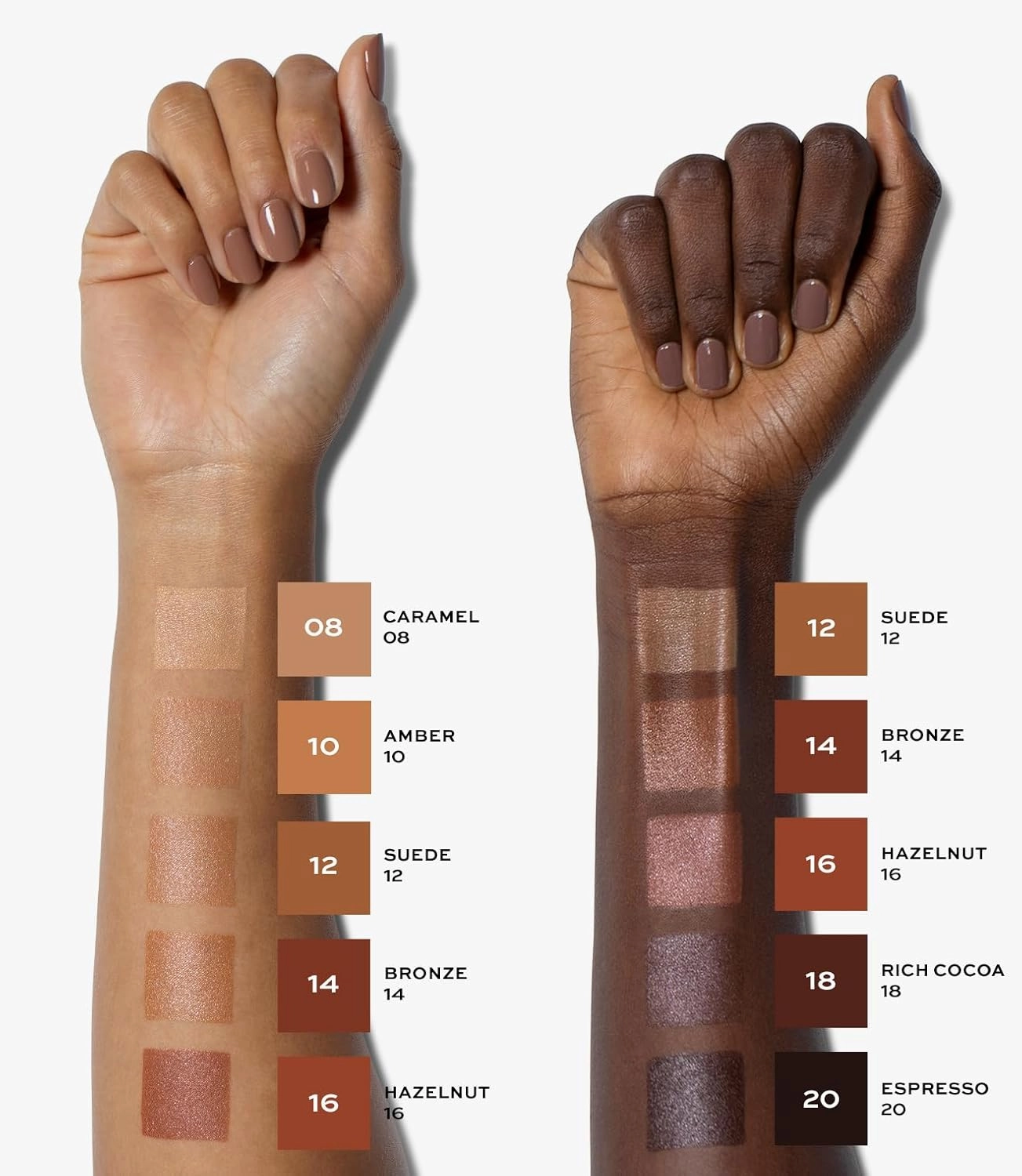 MAKE Beauty Diffusion Dew Skin Tint. Sheer to Medium Coverage Radiant Finish. Blurring, Smoothing, and Brightening for Glowing Complexion. Enhanced with Niacinamide and Adenosine. Neutral 02