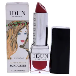 Matte Lipstick - Vegan Formula - Highly Pigmented - Nourishes, Hydrates And Softens Lips - Rich Color Payoff - Long Lasting Wear - Suitable For All Skin Types - Jordgubb - 0.14 Oz