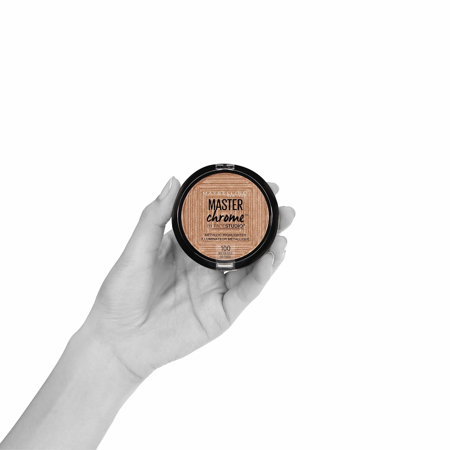 Maybelline New York Facestudio Master Chrome Metallic Highlighter Makeup, Molten Rose Gold, 0.24 Ounce (Pack of 2)