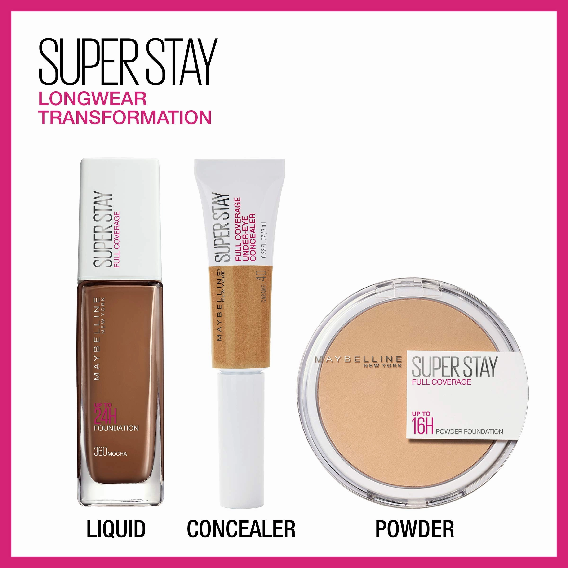 Maybelline New York Super Stay Super Stay Full Coverage, Brightening, Long Lasting, Under-eye Concealer Liquid Makeup Forup to 24H Wear, With Paddle Applicator, Sand, 0.23 fl. oz.