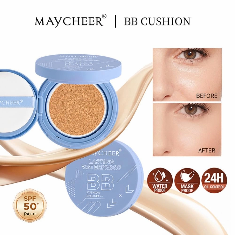 Maycheer Air Cushion BB Cream, Moisturizing Mushroom Air Cushion (3# Dark skin, 10g)
