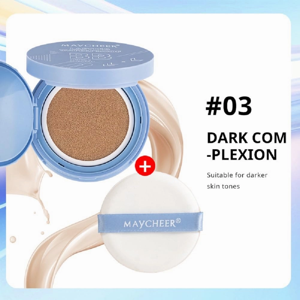 Maycheer Air Cushion BB Cream, Moisturizing Mushroom Air Cushion (3# Dark skin, 10g)