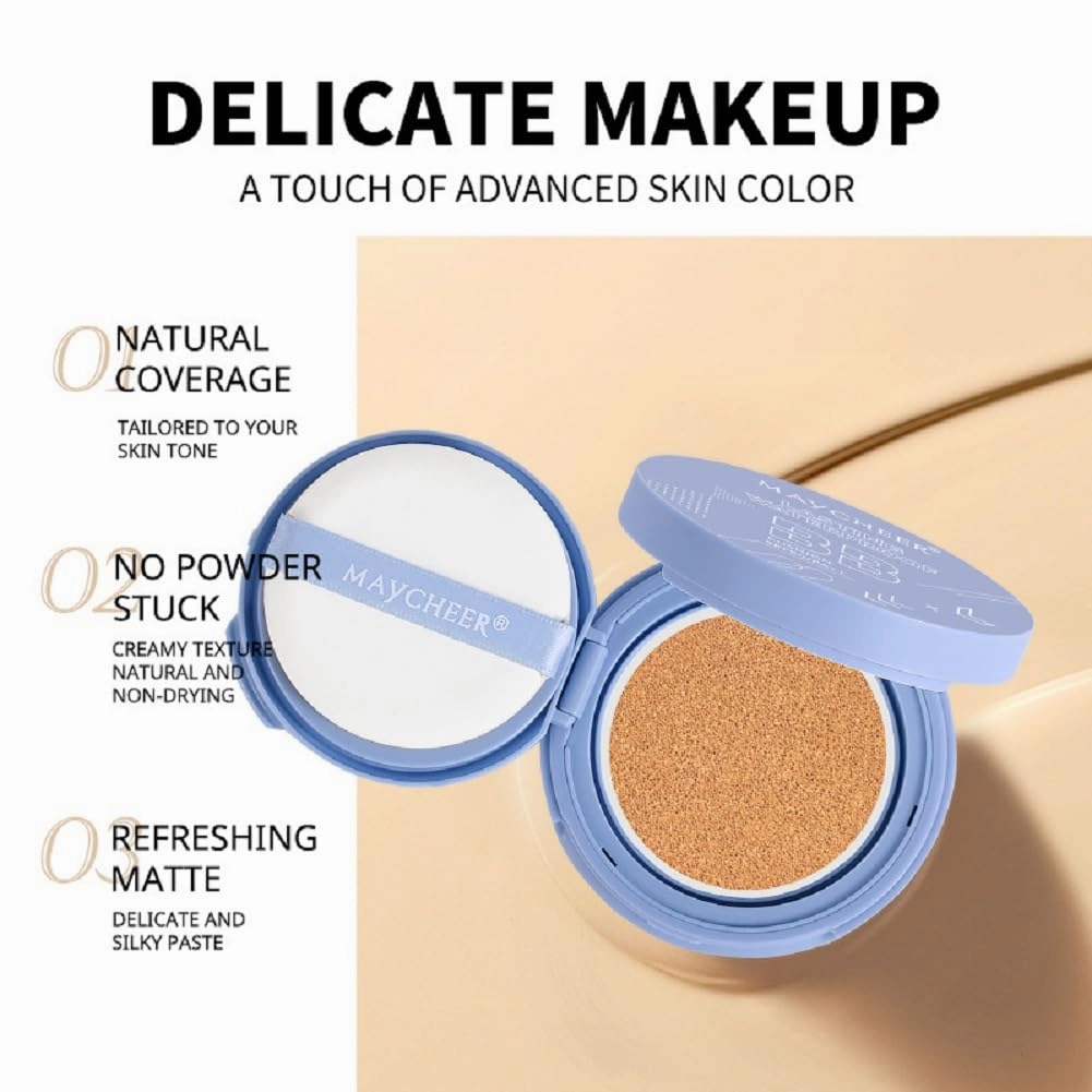 Maycheer Air Cushion BB Cream, Moisturizing Mushroom Air Cushion (3# Dark skin, 10g)
