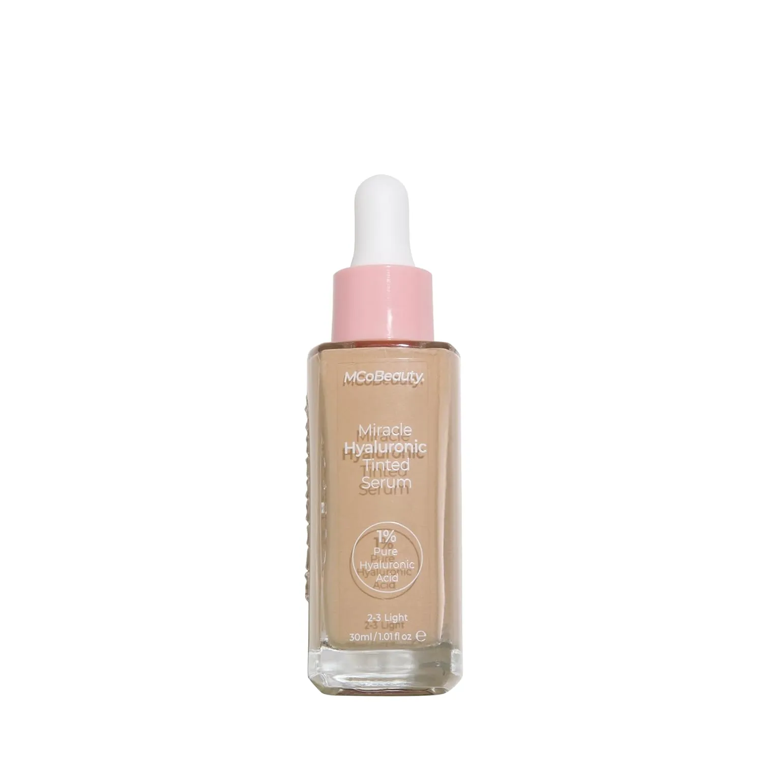 MCoBeauty Miracle Hyaluronic Tinted Serum, 2-3 Light, Hydration & Glow for Radiant Skin, Vegan, Cruelty Free Cosmetics