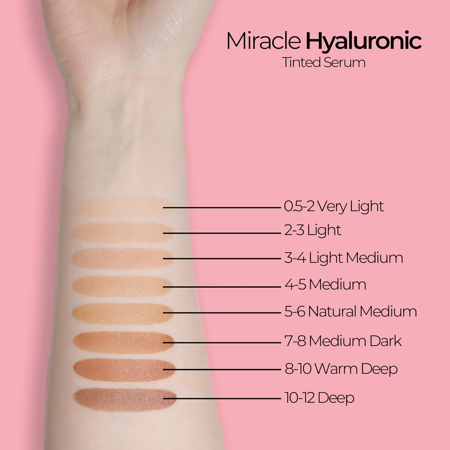 MCoBeauty Miracle Hyaluronic Tinted Serum, 7-8 Medium Dark, Hydration & Glow for Radiant Skin, Vegan, Cruelty Free Cosmetics