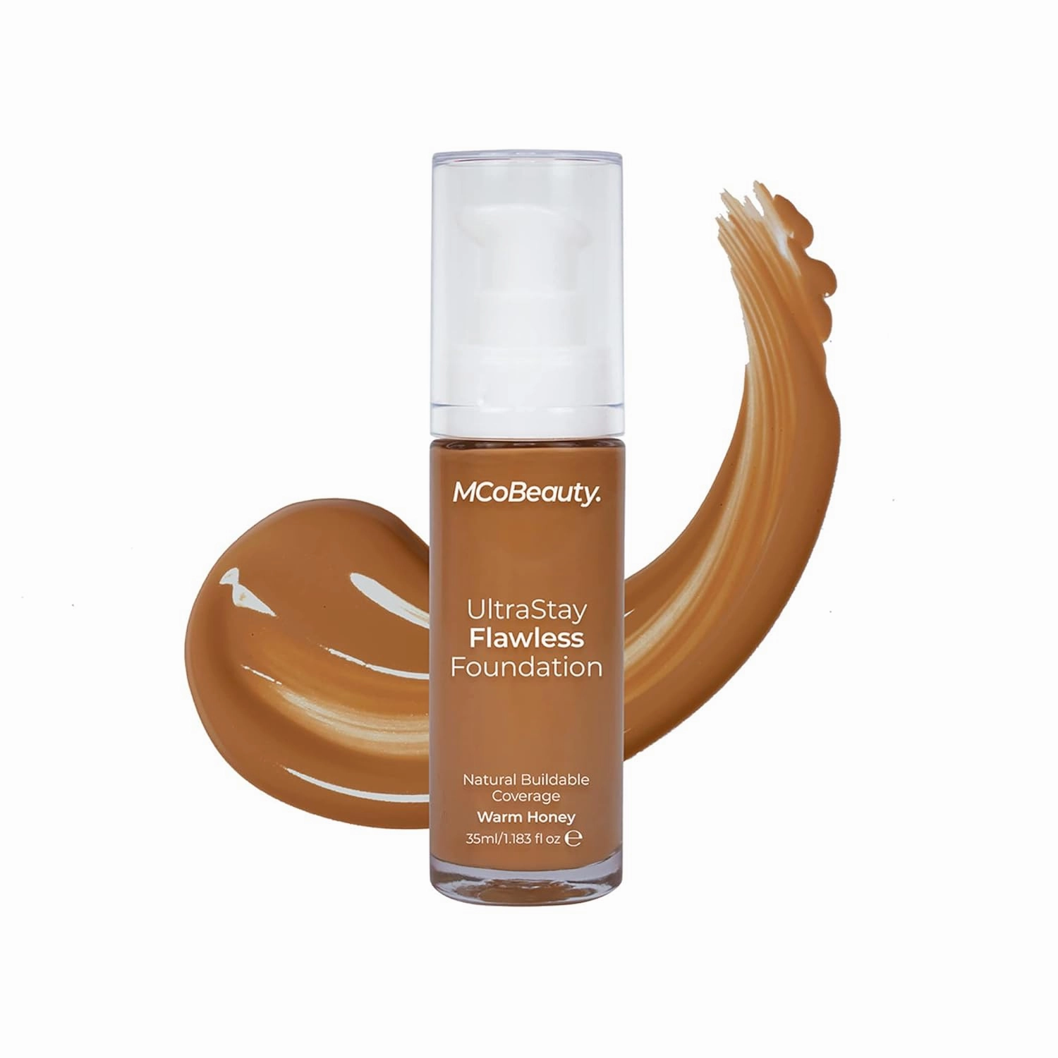 MCoBeauty Ultrastay Flawless Foundation - Offers Medium To Full Coverage With A Natural Matte Finish - Controls Oil - Rich In Antioxidants To Protect And Nourish The Skin - Warm Honey - 1.18 Oz