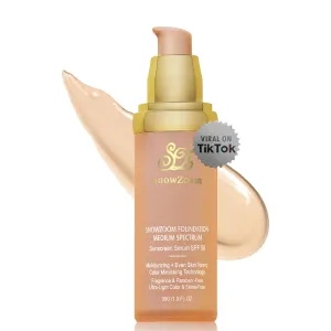 Medium 4 in 1 Hydrating full coverage concealer Lighting Foundation Liquid-Longwearing & Waterproof-korean makeup with SPF 50 1oz(30ml)
