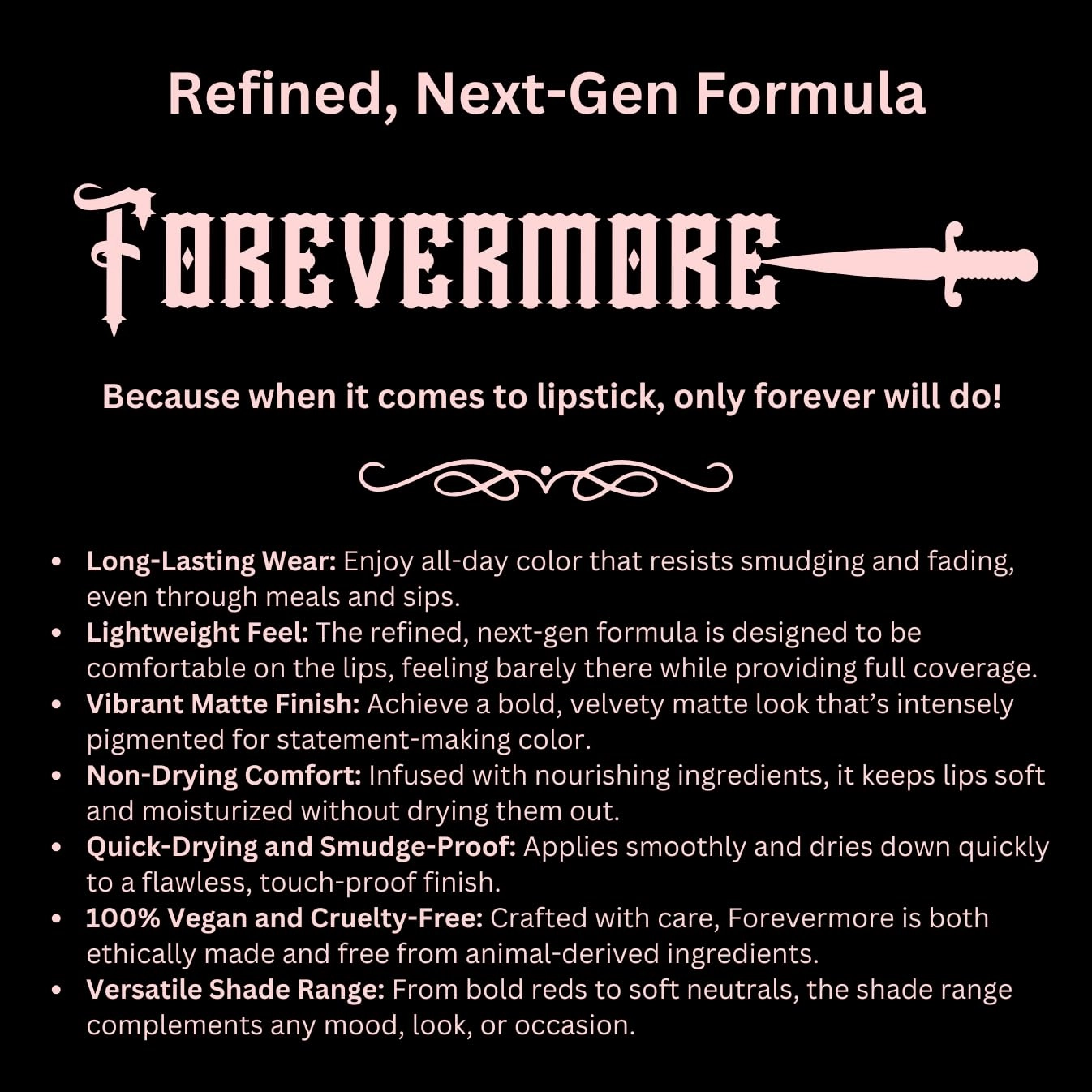 Medusa's Makeup Forevermore Liquid Matte Lipstick Bold, VelvetyMatte Finish - Long-Lasting Wear - Cruelty Free & Vegan (Obvi, 2 fl oz)