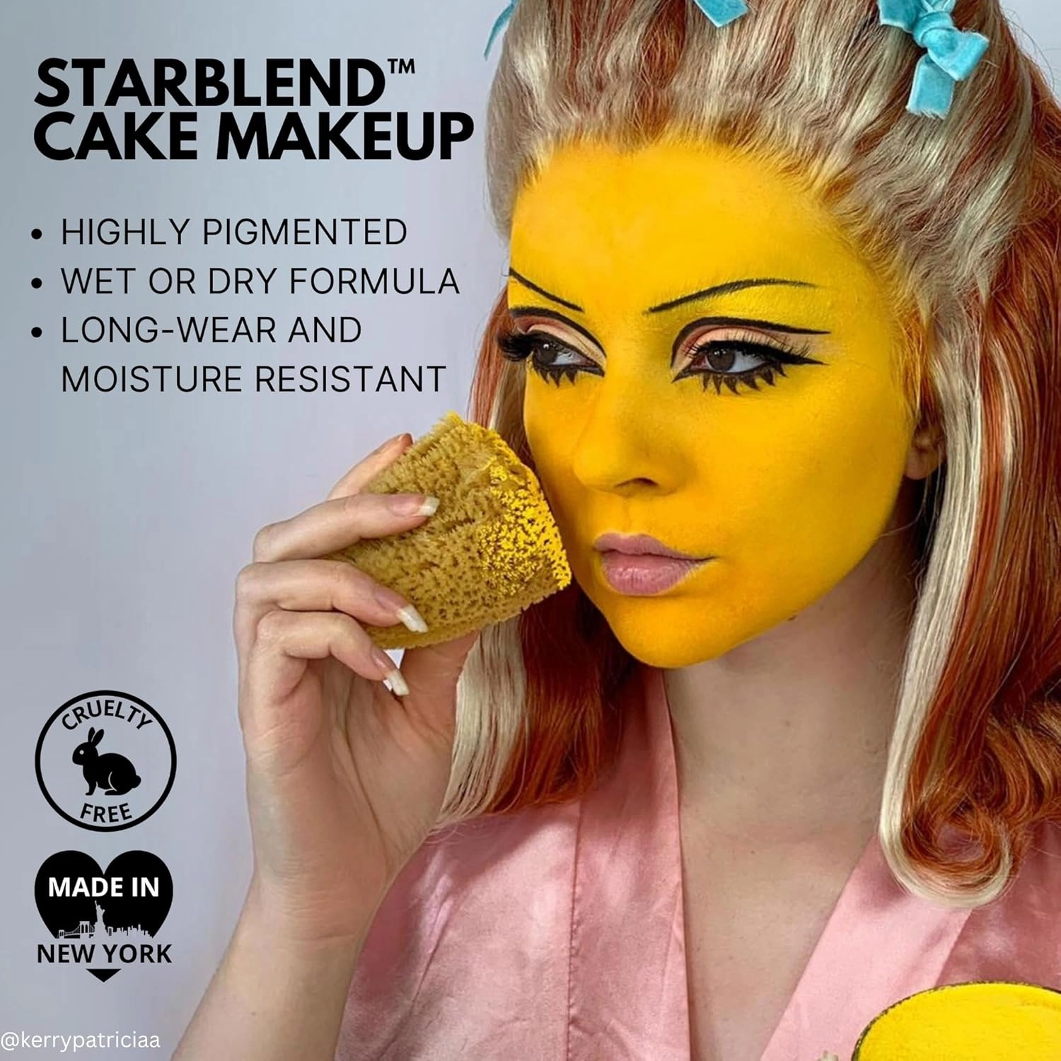 Mehron Makeup StarBlend Cake Makeup | Wet/Dry Pressed Powder Face Makeup | Powder Foundation | Pink Face Paint & Body Paint 2 oz (56g)