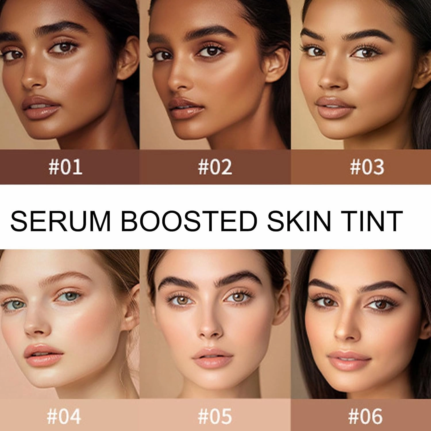 Melambo Skin Tint, Melambo Beauty Balm Serum, Serum Boosted Skin Tint Balm, Melambo Makeup Foundation Stick for Women (06)