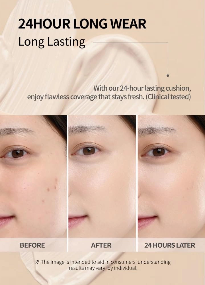 Mesh Tight Up Cushion foundation (03-Refil), Sweat proof, face makeup,Natural look, Long Lasting