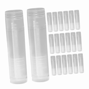 Mikinona 100pcs Clear Lip Balm Tubes Refillable Lipstick Containers for Lip Gloss Compact Material Stylish Design Easy to Use and Carry for Homemade Lipstick