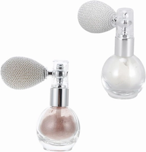 Mikinona 2Pcs Makeup Sprayer Bottles High Gloss Body Face Highlighter Spray for Shimmering Hair Body Present for Women Any Occasion