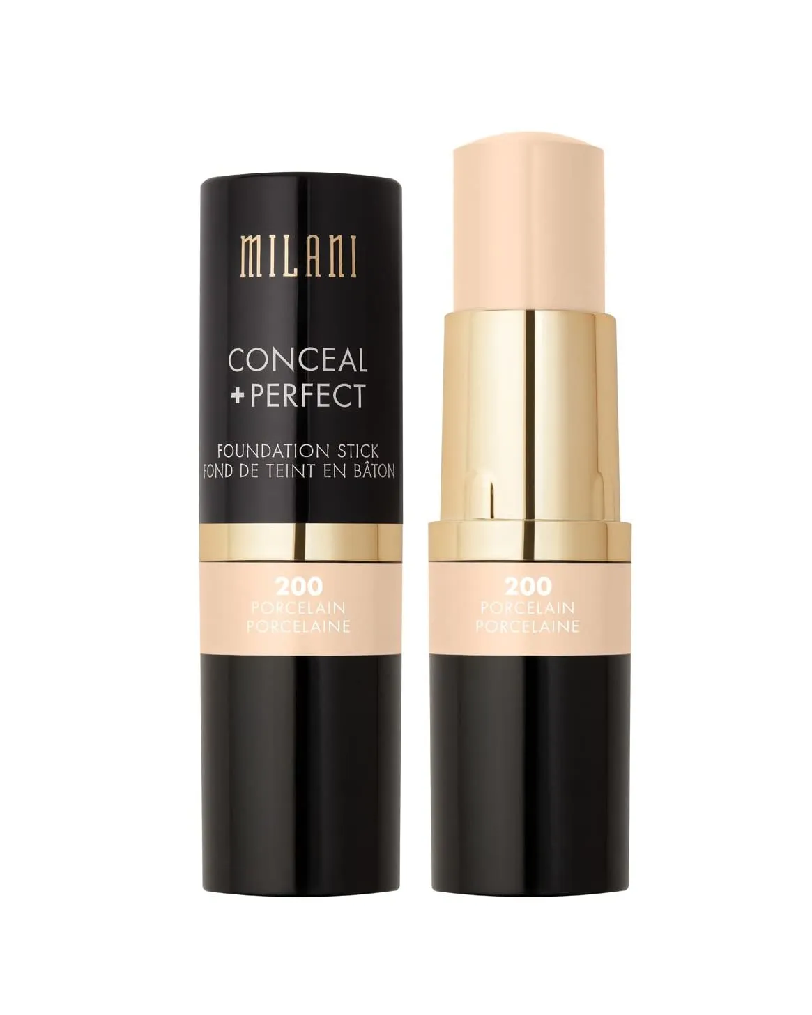 Milani Conceal   Perfect Foundation Stick - Porcelain (0.46 Ounce) Vegan, Cruelty-Free Cream Foundation - Cover Under-Eye Circles, Blemishes & Skin Discoloration for a Flawless Finish