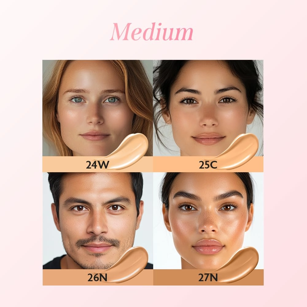 milktouch Cushion Foundation, 24H Flawless Skin, Radiant Shine, No Oxidation, Long-Lasting, Non-Creasing, 60% Hydrating Skincare Infused Korean Foundation, Valentines Gifts (26N Latte)
