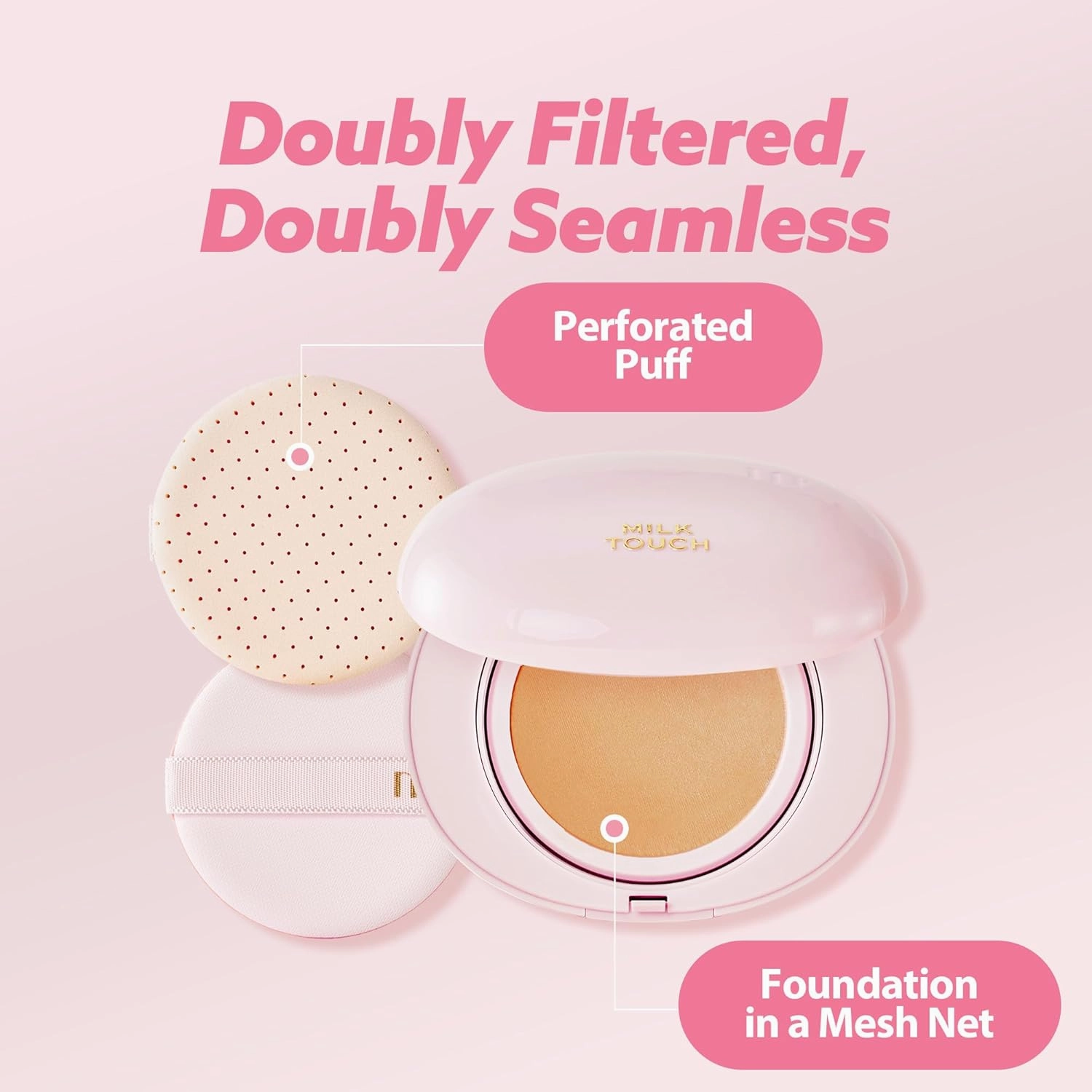 milktouch Cushion Foundation, 24H Flawless Skin, Radiant Shine, No Oxidation, Long-Lasting, Non-Creasing, 60% Hydrating Skincare Infused Korean Foundation, Valentines Gifts (26N Latte)
