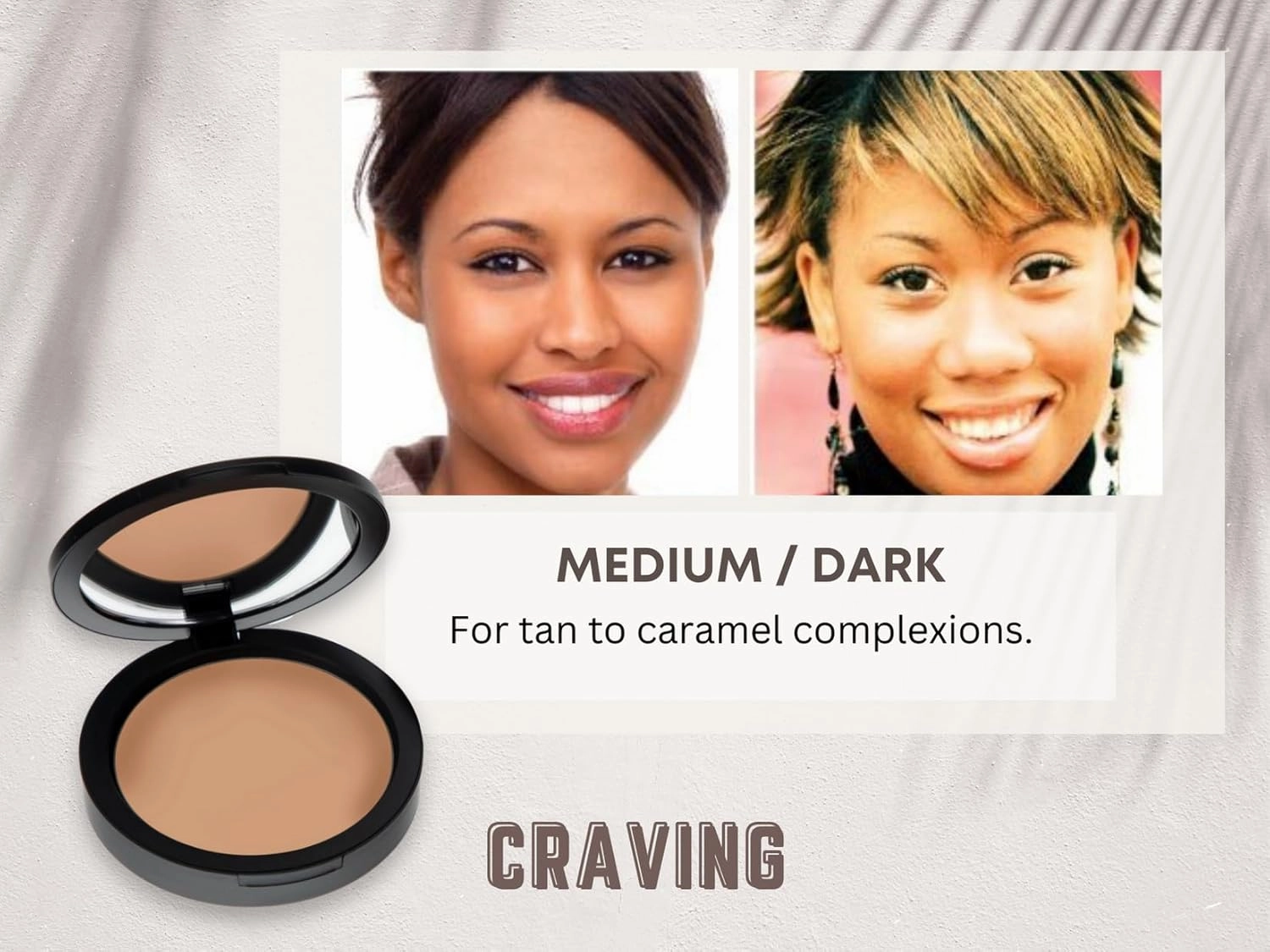 Mineral Dual Powder - 4-in-1 Pressed Mineral Foundation with SPF 15 for Flawless Glow - Oil-Free, Talc-Free, Gluten-Free, 0.45 oz (Craving - Medium/Dark) by Mommy Makeup