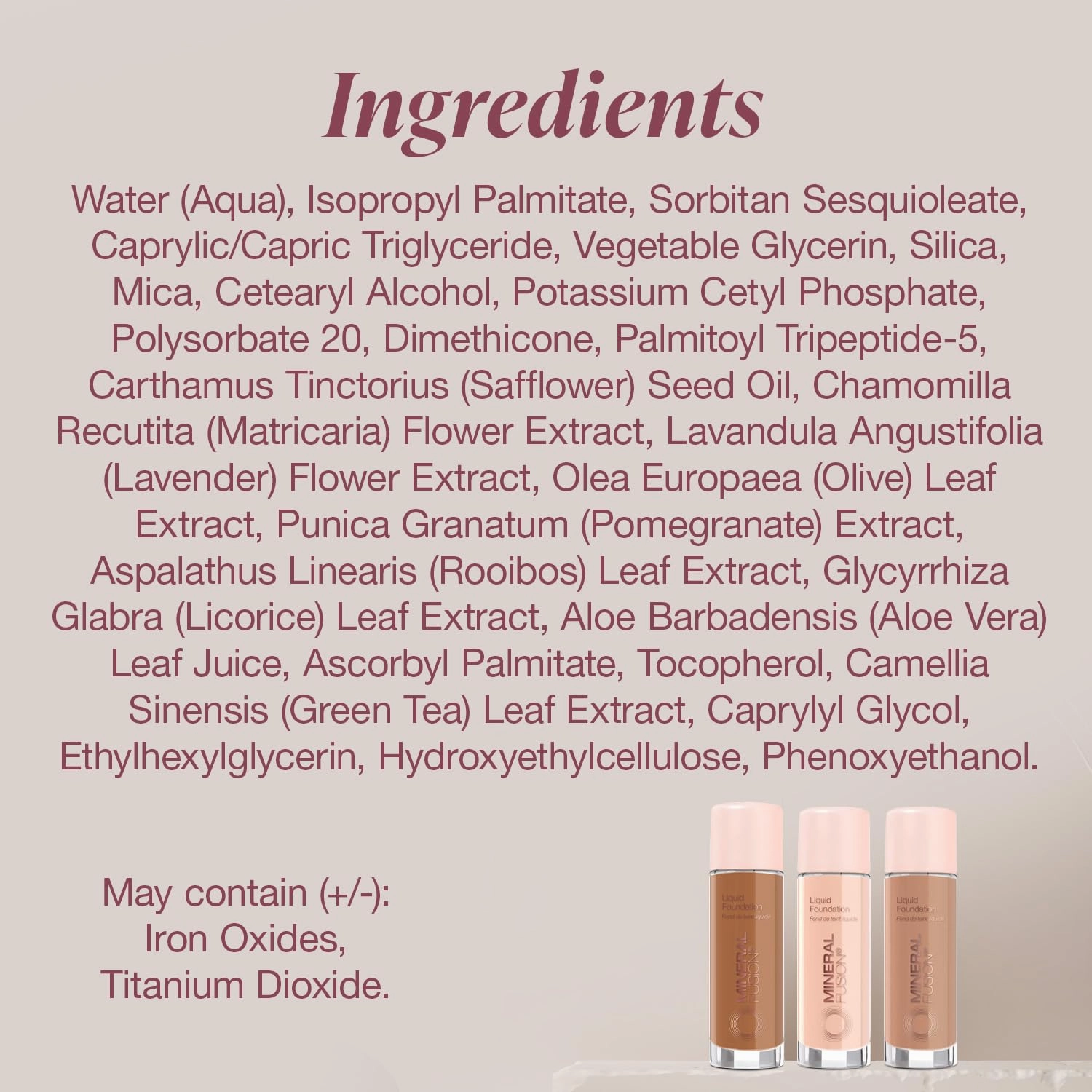 Mineral Fusion Full Coverage Foundation, Liquid Foundation - Neutral 2- Fair to Medium Complexion w/Neutral Undertones, Lightweight Matte Finish, Up to 12 Hr Hydration, Hypoallergenic & Vegan, 1 fl oz