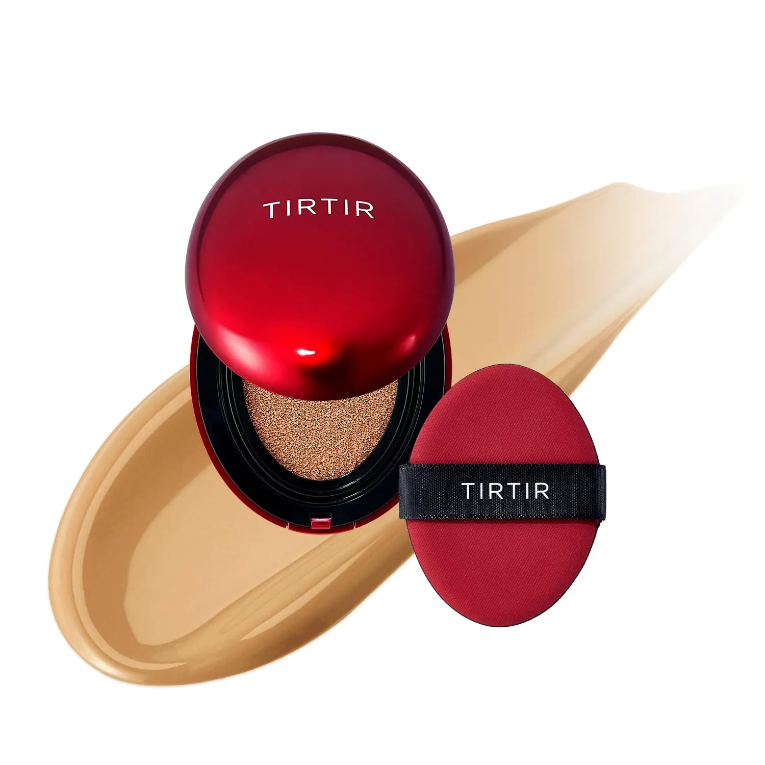 [*Mini Size*] TIRTIR Mask Fit Red Cushion Foundation | Full coverage, Weightless, Skin fit, Satin Glow Finish, Korean Makeup, beauty, Tattoo cover up, Buildable (#28N Oat, 0.15 Fl Oz)