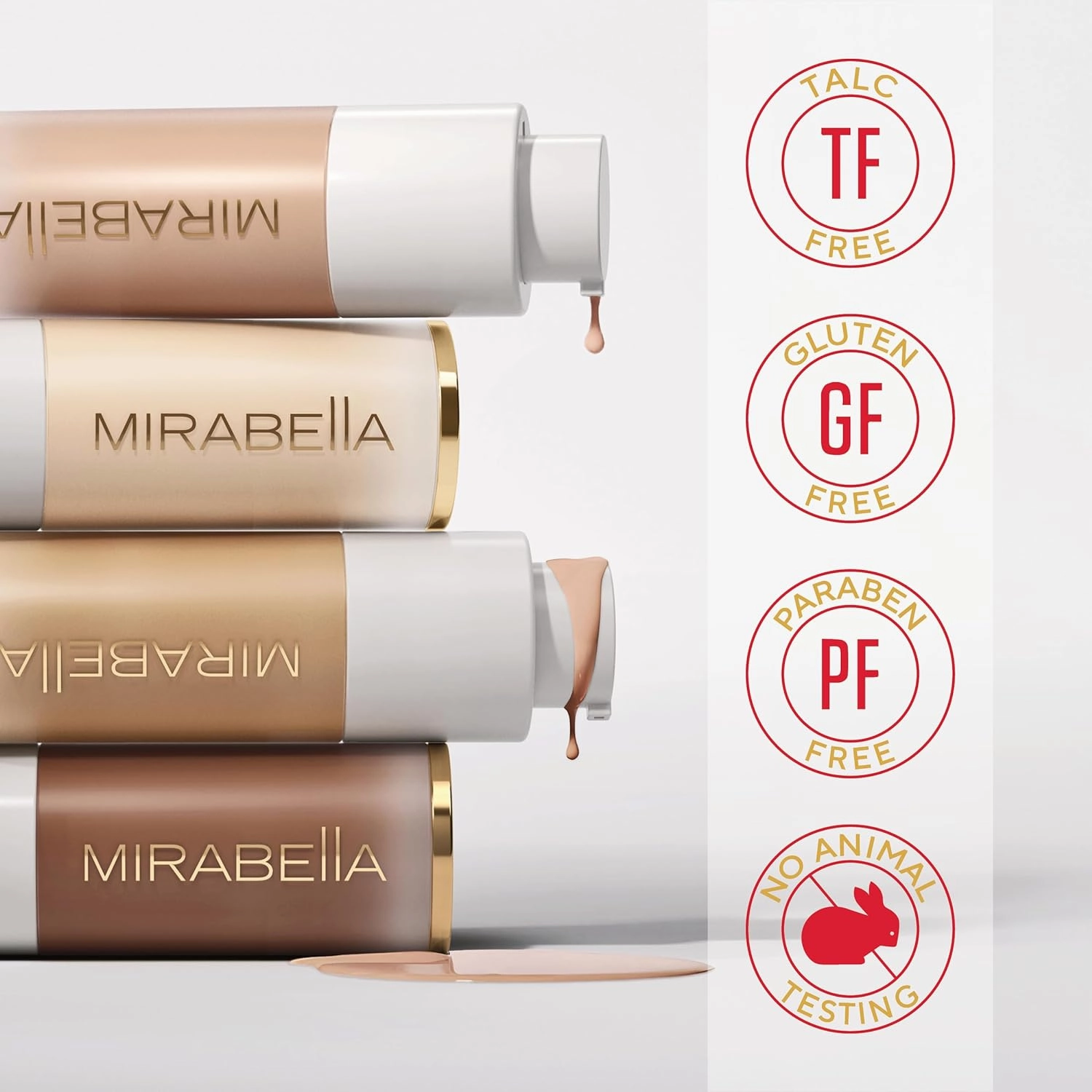 Mirabella Invincible For All HD Liquid Foundation - Anti-Aging Full Coverage Liquid Face Makeup - Moisturizing, Hydrating & Lightweight Foundation for All Skin Types (Fair F70)