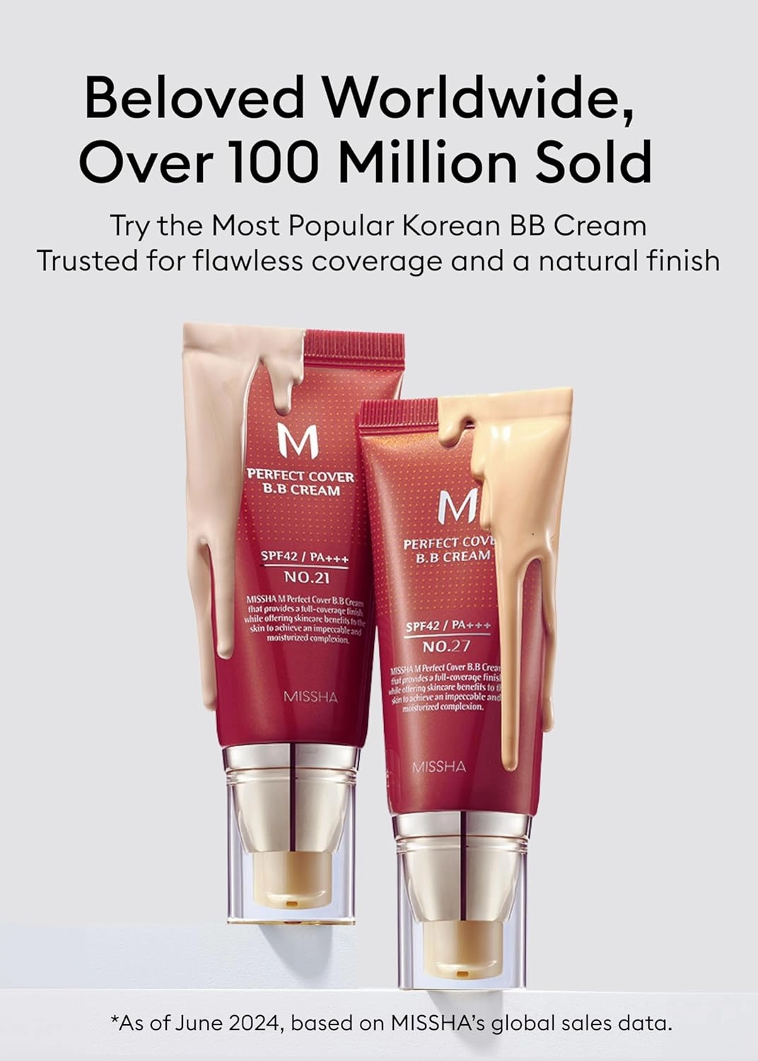 MISSHA M Perfect Cover BB Cream Dual Pack No.21 Light Beige - Light with Cool Undertone SPF 42 PA     1.69 Fl Oz - Tinted Moisturizer with SPF